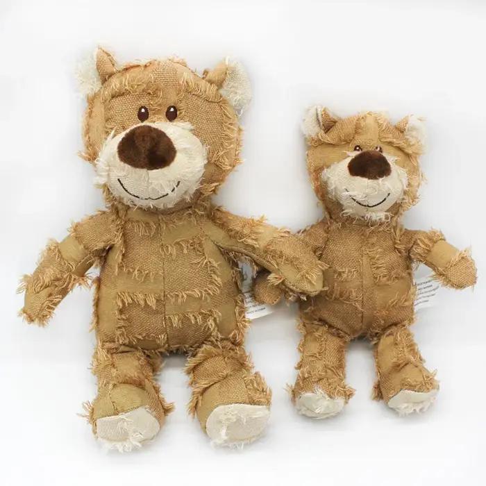 Jouet pour chien en peluche couineur en forme d'ours mendiant
