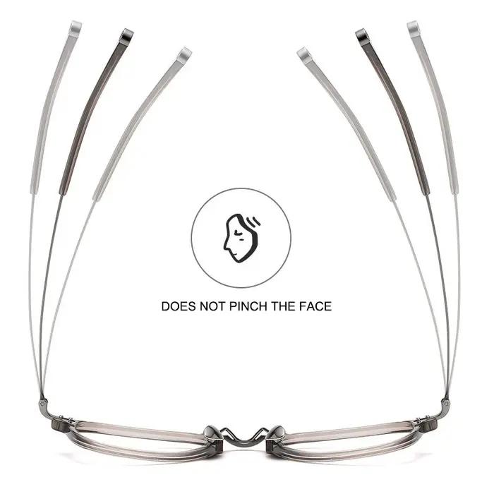 Lunettes rétro à monture ovale ultralégère, montures en acétate de titane pur, lunettes de styliste
