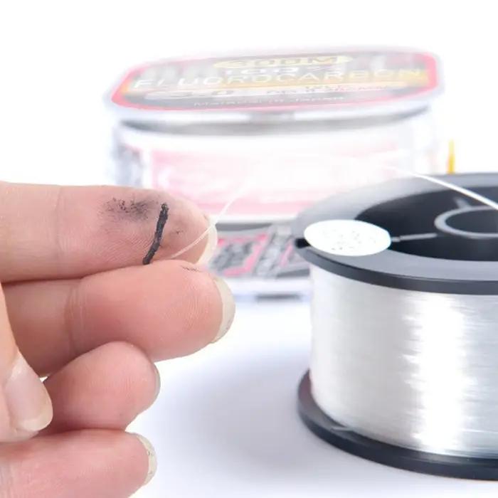 Leader de ligne de pêche en fluorocarbone, fibre de carbone transparente, grande taille, matériel du