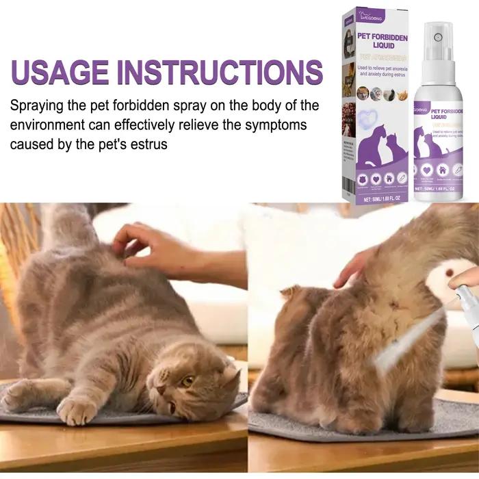 Spray Apaisant pour Chat et Chien – Soulagement de l'Anxiété et de la Stimulation Physiologique – Soutien Relaxant pour le Stress des Animaux – Complément Naturel à base de Poria – 50ml