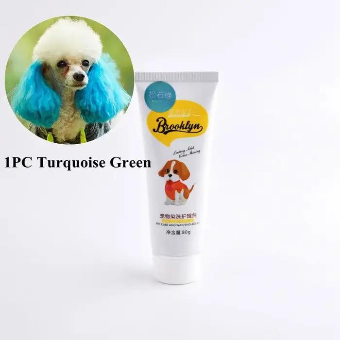 Crème de teinture pour animaux de compagnie semi-permanente haute pigmentation pour chiens et chats avec des couleurs vibrantes et lumineuses pour les sorties et cadeaux personnalisés
