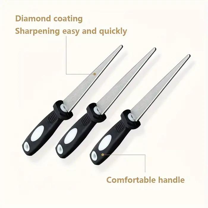 Aiguiseur de diamant en métal noir pour ciseaux et outils de jardinage amélioration de la précision et de la durée de vie des outils jardinage occasions spéciales