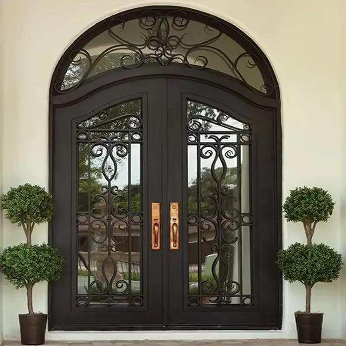 Français gravé fer métal verre jardin club cour entrée maison antivol clôture château maison usine