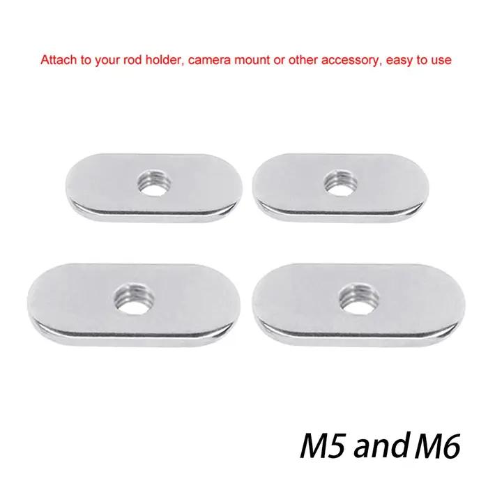 4 pièces Kayak canoë M5/M6 écrou coulissant en acier inoxydable montage latéral Rail coulissant Sild