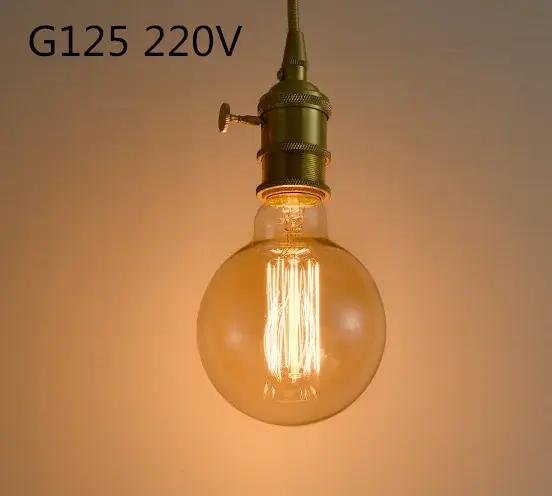 Ampoule Edison E27 40W 60W 80W 220V C35 ST64 T45 BT53 A60 G80 G95 G125, Ampoule de lumière à incande