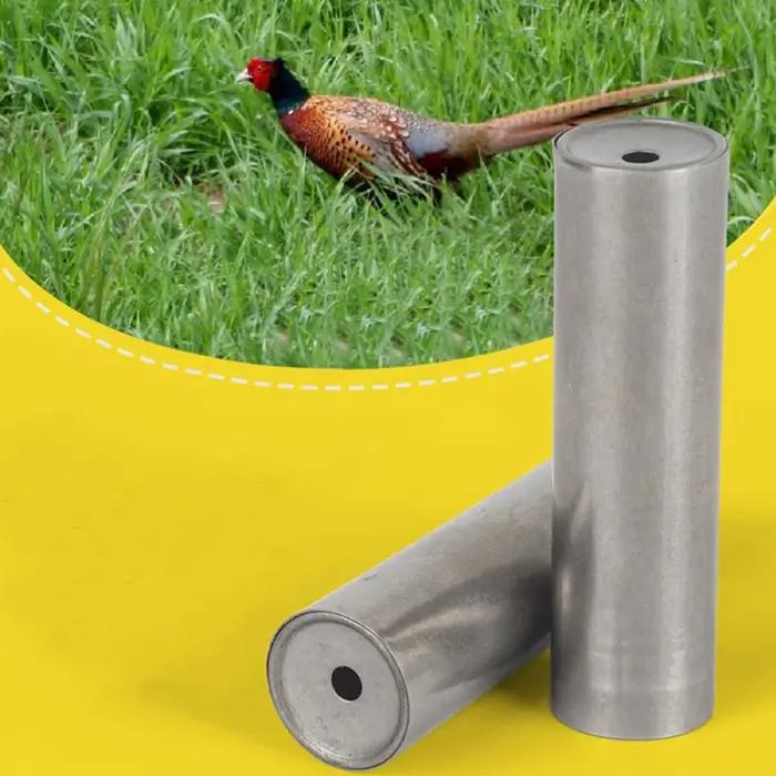 Sifflet chasse faisans en acier - Équipement tir oiseaux pour chasseurs passionnés de gibier à plume