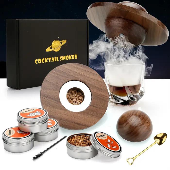 Kit de fumeur de Cocktail avec plateau en verre