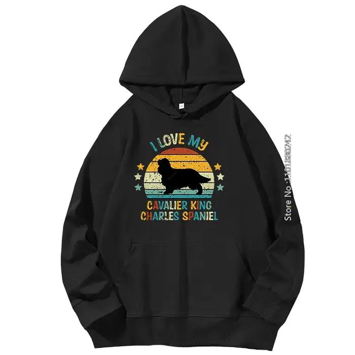 Cavalier King Charles épagneul Vintage rétro graphique sweats à capuche printemps automne mode nouve