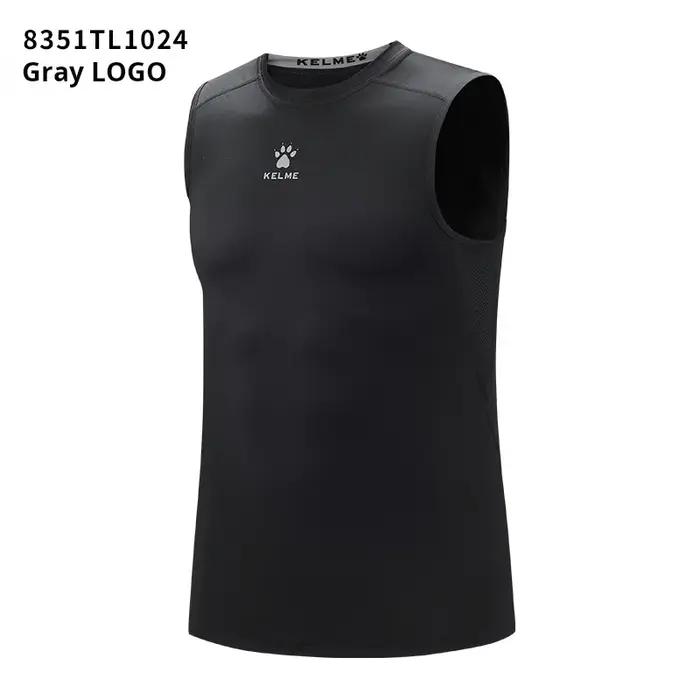 Kelme T-shirt de fitness sans manches pour hommes, vêtements d'été à haute élasticité, respirants, v