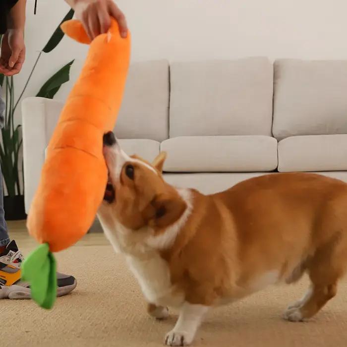 HOOPET chien jouet animal de compagnie carotte en peluche