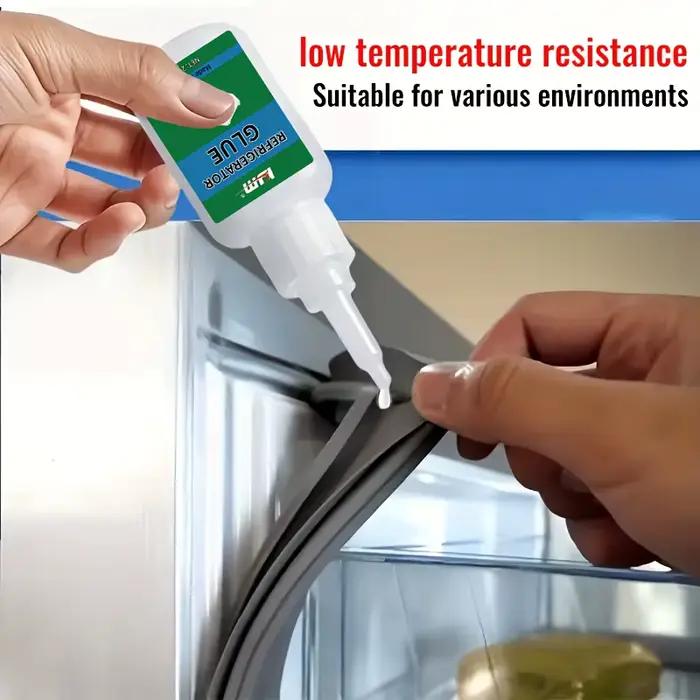 Colle pour Congélateur et Réfrigérateur Adhésif Résistant au Froid à Séchage Rapide avec Buse Liaison Forte Résistante au Gel Utilisation Facile Occasionnels Ménages Actifs
