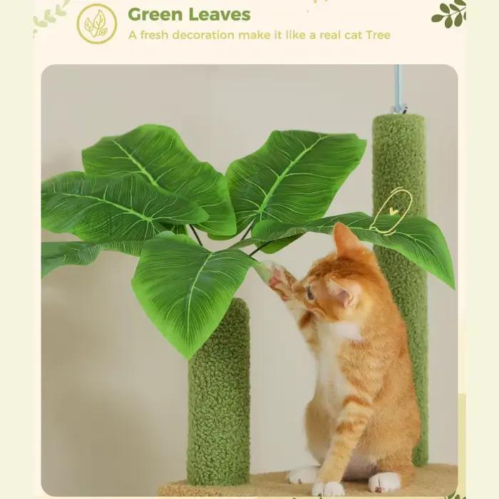 Grand arbre à chat du sol au plafond, tour d'arbre à chat réglable avec condo pour chat, hamac et gr