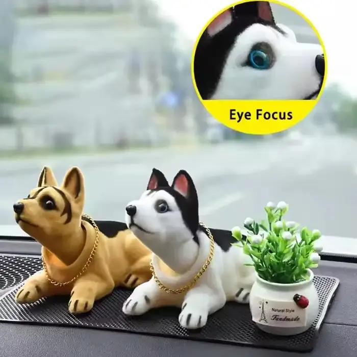 Poupée de voiture Husky Beagle Saint Bernard berger secouant la tête, décoration intérieure automobile, cadeau créatif pour femme et homme, accessoire mignon pour voiture et maison