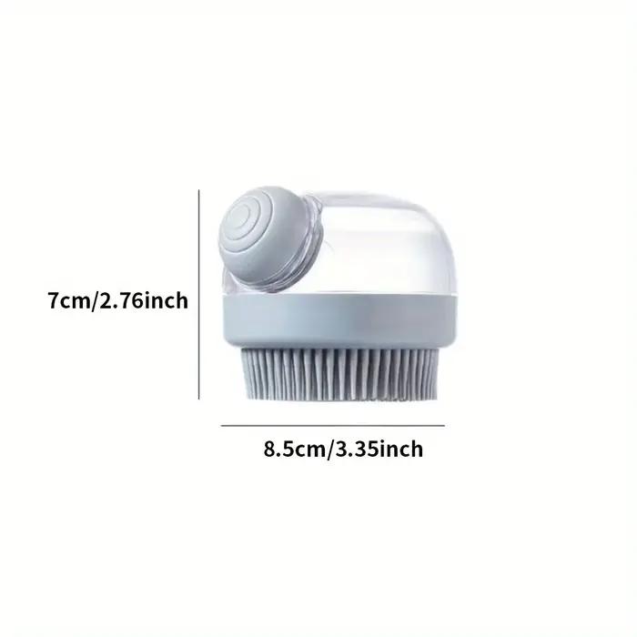 Brosse de bain pour chien avec distributeur de savon