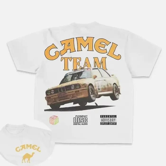 T-Shirt rétro en coton avec image de cigarettes camel pour hommes et femmes, Streetwear d'été