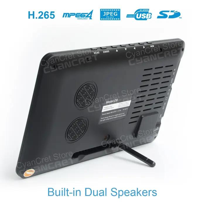 LEADSTAR – mini TV Portable 9 pouces, ATSC DVB-T2 tdt, numérique et analogique, Support USB TF PVR MP4 H.265 AC3, ISDB-T