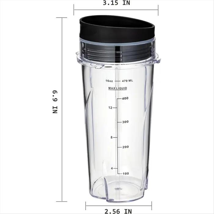 Mixeur Personnel Compact de 16Oz, Accessoire de Remplacement Standard pour Ninja QB3001SS, avec Vide