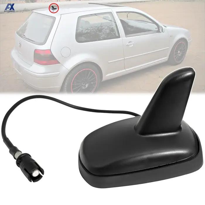 Antenne de toit de voiture à aileron de requin noir, Base aérienne indispensable AM FM avec prise po