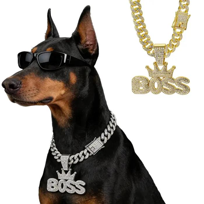 Collier pour chien en or