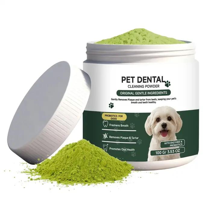 Poudre Nettoyante pour Dents de Chien Sans Brosse – Nettoyant Quotidien pour Chiots