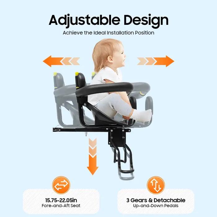 Siège enfant vélo siège enfant vélo réglable siège de sécurité enfant capacité de charge 35 kg pour
