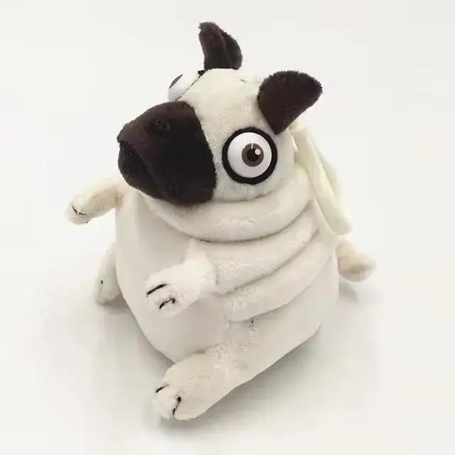 Kawaii jouets en peluche 15 cm chien l'elfe gros carlin assis carlin chiens jouet poupées en peluche