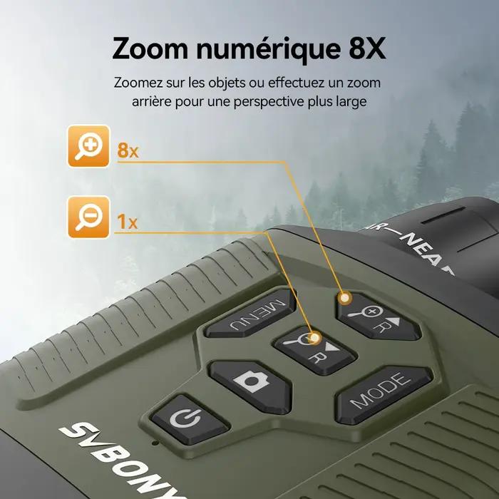 Jumelles numérique infrarouge SVBONY SX31 zoom vision nocturne 4K professionnelle chasse camping