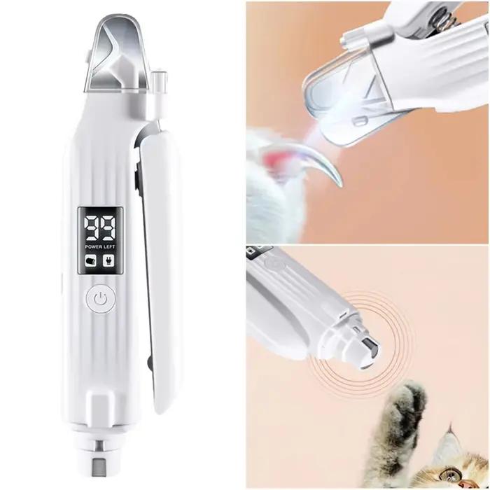 Coupe-ongles électrique 2 en 1 pour animaux de compagnie