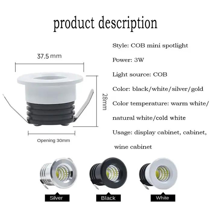 LED Mini Spot ampoules 110V 220V encastré plafonnier pour la maison chambre escalier marches couloir