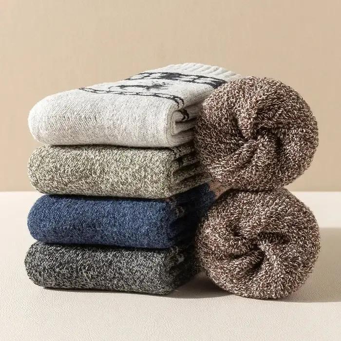 Chaussettes chasse laine épaisse hiver - thermiques pour randonnée cynégétique grand froid