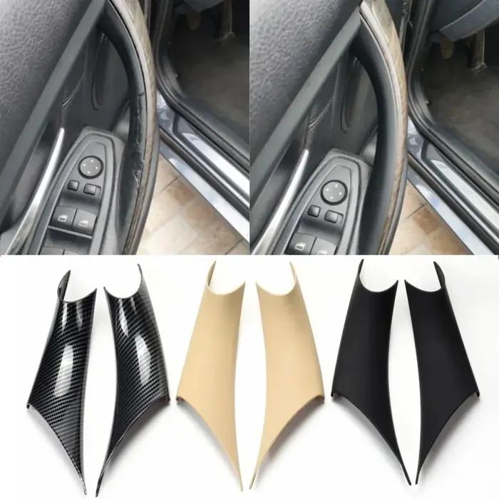 Garniture intérieure de poignée d'accoudoir de porte d'aspect carbone pour BMW série 3 F30 F32 GT F3