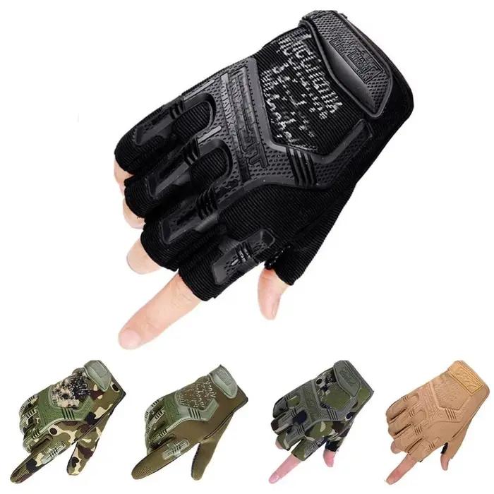 Gants tactiques demi-doigts paintball airsoft chasse anti-dérapants protection vélo équipement