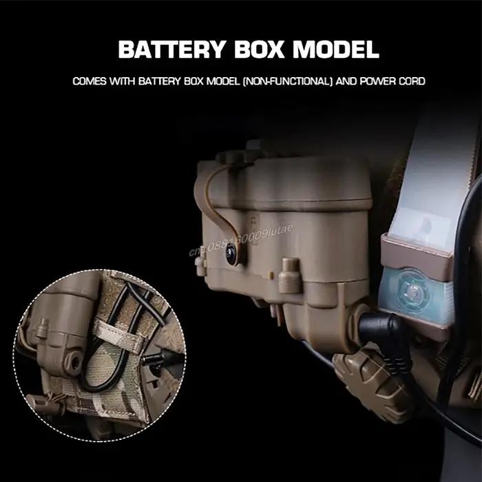 Casque tactique avec jumelles vision nocturne GPNVG 18 factice - Accessoire décoration airsoft et chasse
