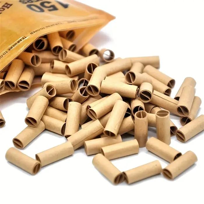 150 pièces/sac 5/6mm pointes naturelles non raffinées filtres à cigarettes faits à la main pré rouleaux