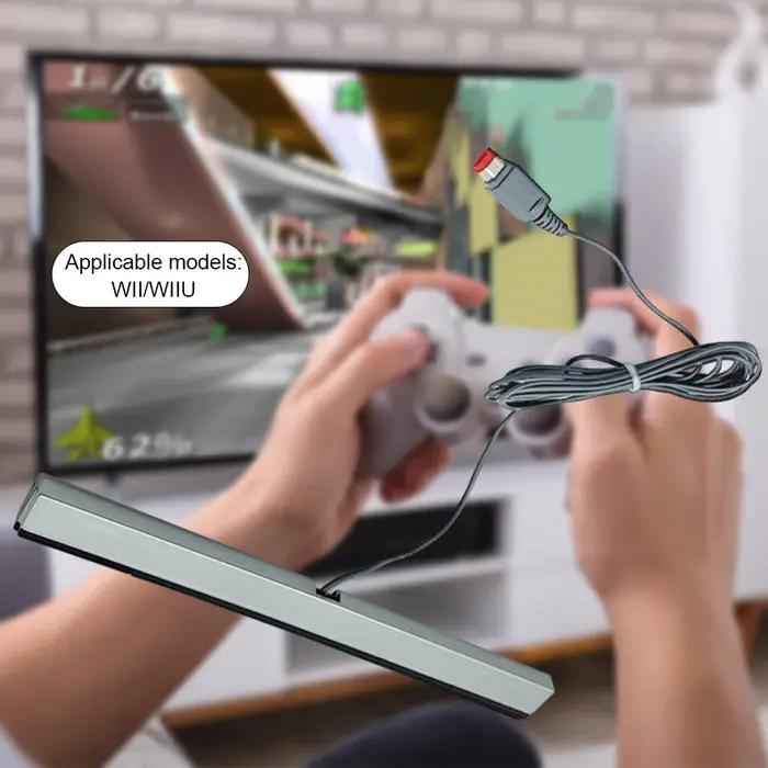 Récepteur de capteur de mouvement filaire avec rallonge barre d'inducteur IR à distance pour une meilleure expérience de jeu sur Nintendo Wii