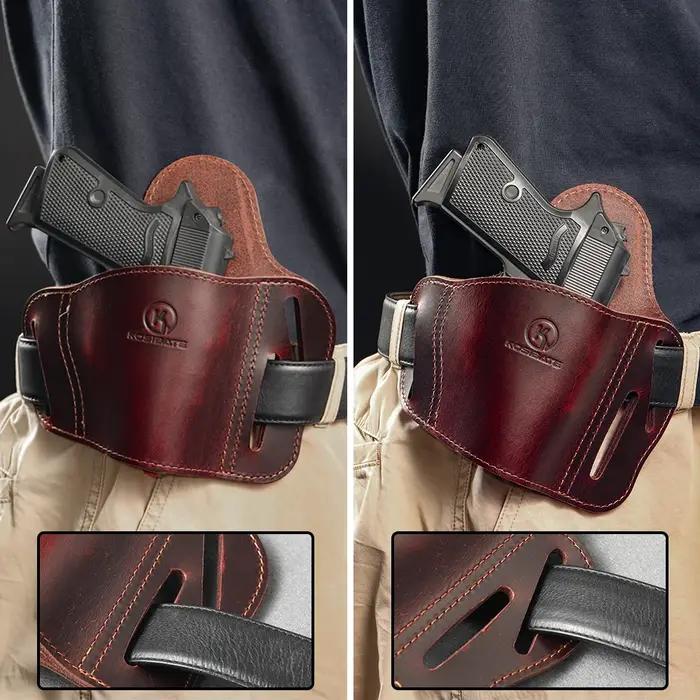 Étui de ceinture en cuir véritable pour la chasse