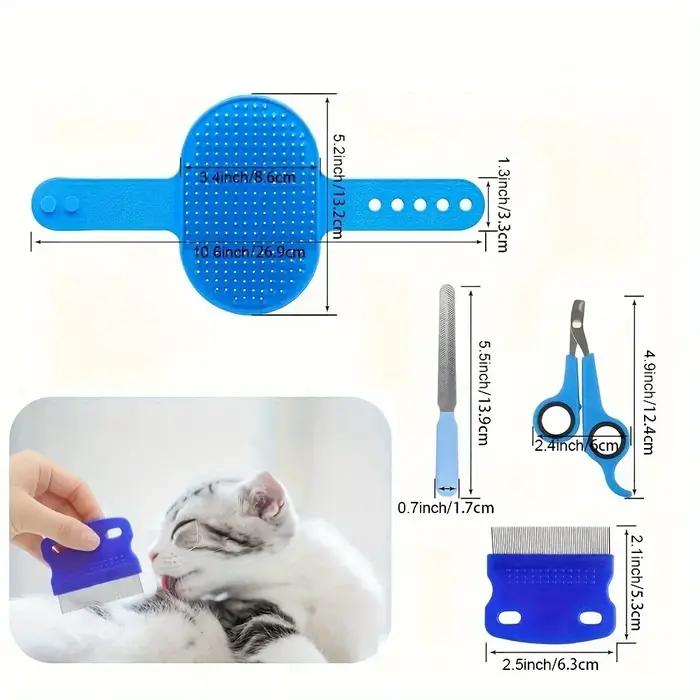 Ensemble de toilettage pour chiens 9 pièces avec peigne à puces, coupe-ongles et brosse de douche pour un soin optimal de votre animal de compagnie occasions spéciales