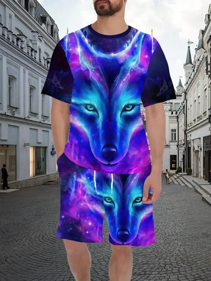 Ensemble T-shirt 3D Camouflage Chasse Animalier Sanglier – Collection Été Décontractée pour Homme et Femme