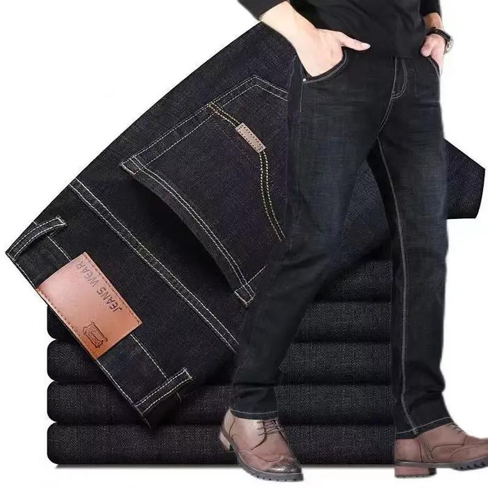 Jeans droits pour hommes, nouvelle collection 2025, pantalon slim extensible confortable et doux, en