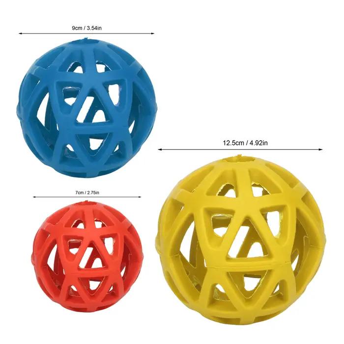 Boule creuse en caoutchouc résistante aux morsures pour chiens jouet interactif et amusant pour intérieur et extérieur