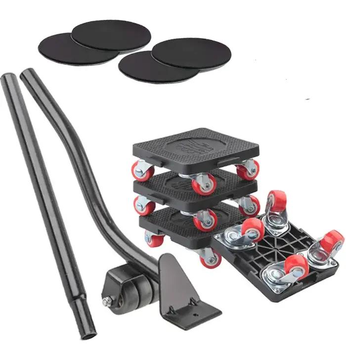Ensemble de rouleaux de transport de déplacement de meubles, ensemble d'outils de levage de retrait,