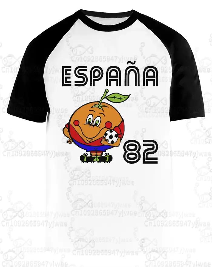 Espagne 82 Naranjito monde Football sport T-Shirt pour hommes femmes unisexe col rond T-Shirts rétro