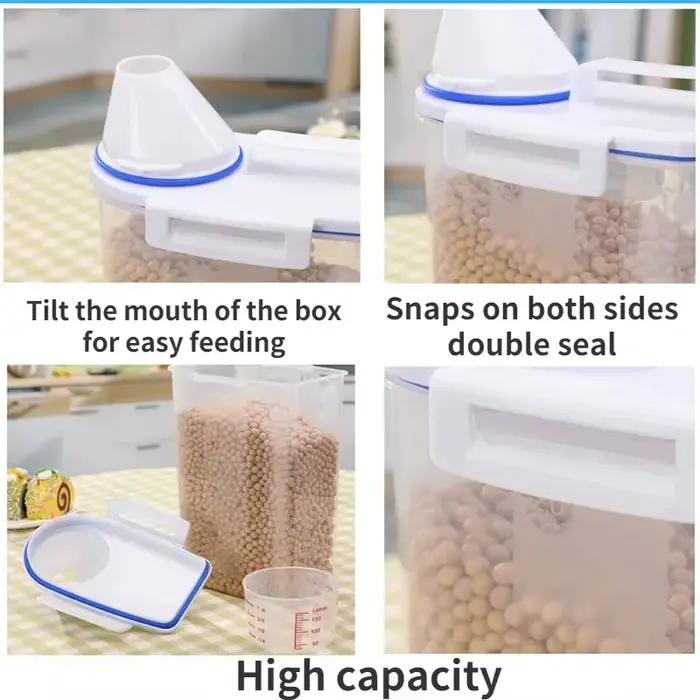 Bac de stockage hermétique en plastique pour aliments pour animaux grande capacité chiens chats occassions spéciales