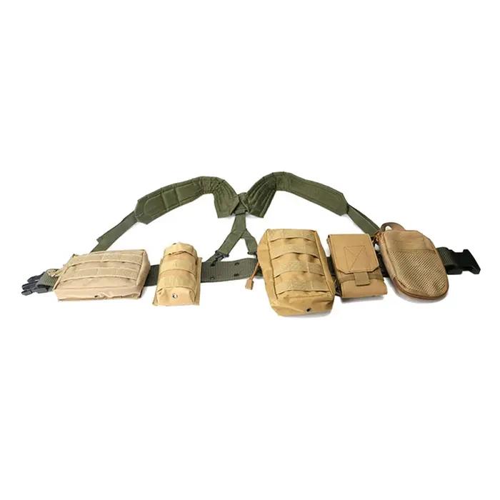 Ceinture tactique Y Belt pour chasse outdoor - Baudrier combat CS avec bretelles poitrine militaire