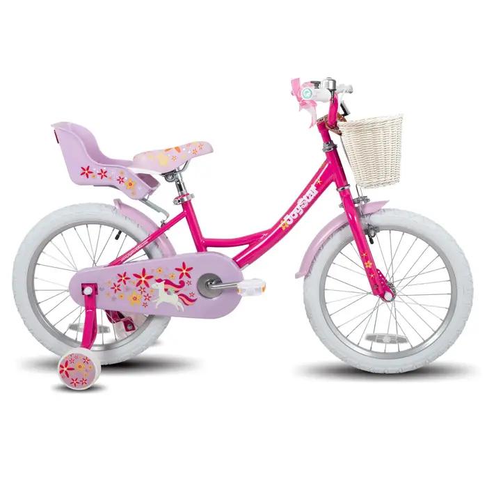 Vélo pour enfants JOYSTAR avec roues d'entraînement, panier et banderoles - Blanc, Bleu, Brun, Jaune, Rose, Rouge, Violet, Vert - Occasions spéciales