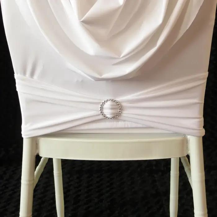Chiavari-Juste de dossier de chaise avec cantonnière et bande de diamants, décoration de mariage, dr