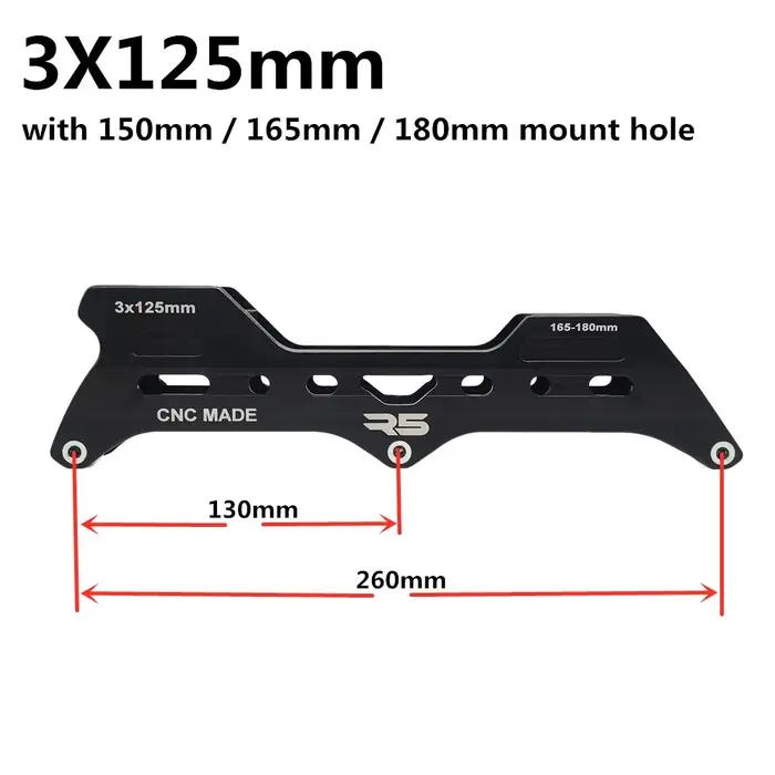 R5 Blance 3*110mm 246mm 3*125mm 260mm patins à roues alignées cadre pour patins Slalom convertir en