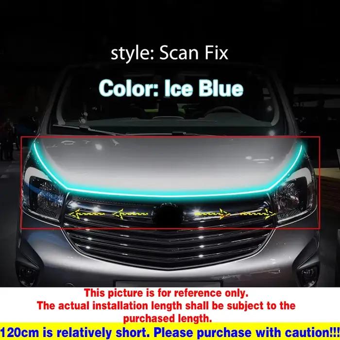 Pour Opel Vivaro 2015-2021 LED balayage démarrage feux de jour DRL 12V universel Auto voiture décorative atmosphère lamp