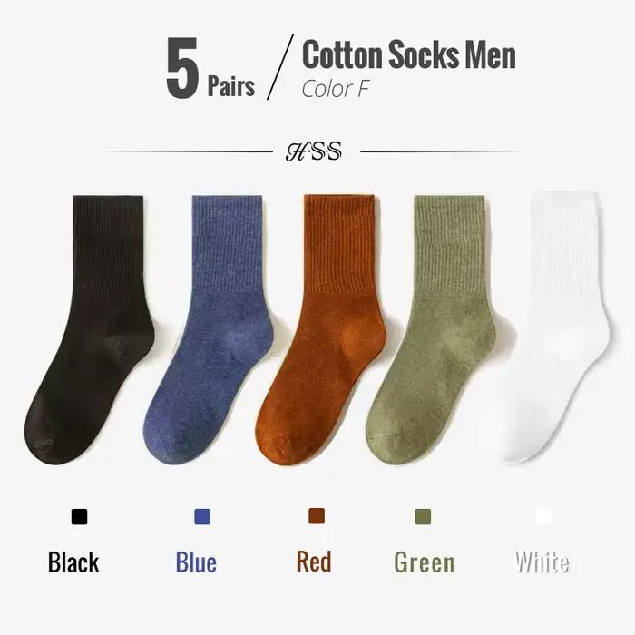 Chaussettes habillées coton peigné pour chasseurs - 5 paires respirantes été printemps tenue professionnelle