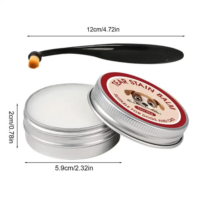 Baume nettoyant pour les taches de larmes de chien 40g avec brosse